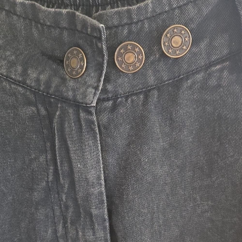 Boho Patchwork Black Women’s Jeans - Picture 2 of 4